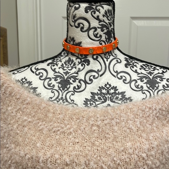 Tory Burch Orange Leather Wrap Bracelet or Choker - Picture 5 of 8